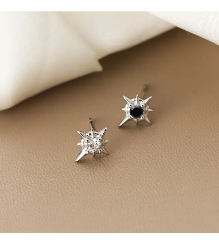 Eight-Pointed Star Earrings for Women Silver — feature 25
