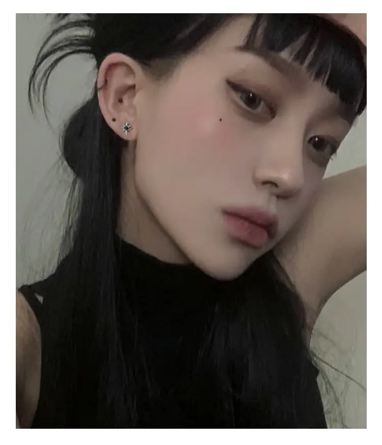Eight-Pointed Star Earrings for Women Silver — feature 27