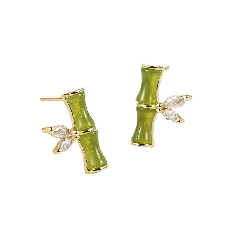 Golden Jade Earrings for Women Elegant Design - Image 5