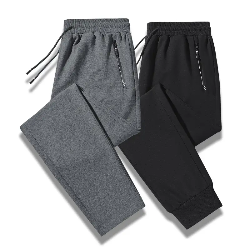 Pure Cotton Casual Pants Men Large Spring Autumn Loose Straight Pants - Image 7
