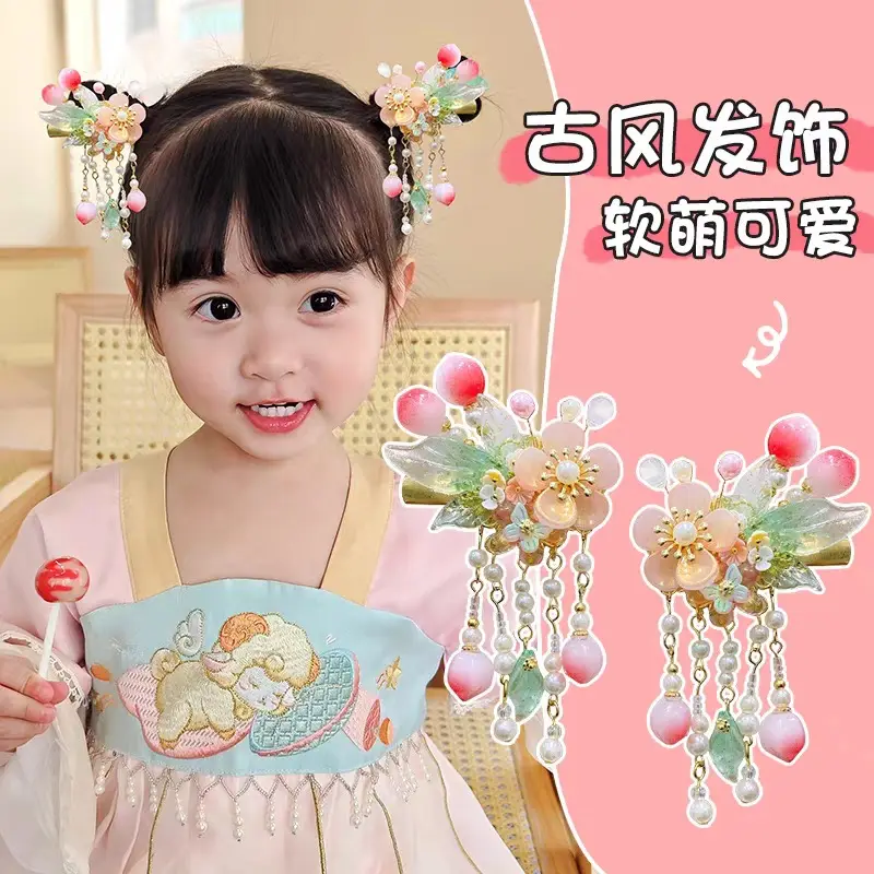 Children's Chinese Style Tassel Hair Clips for Girls - Image 4