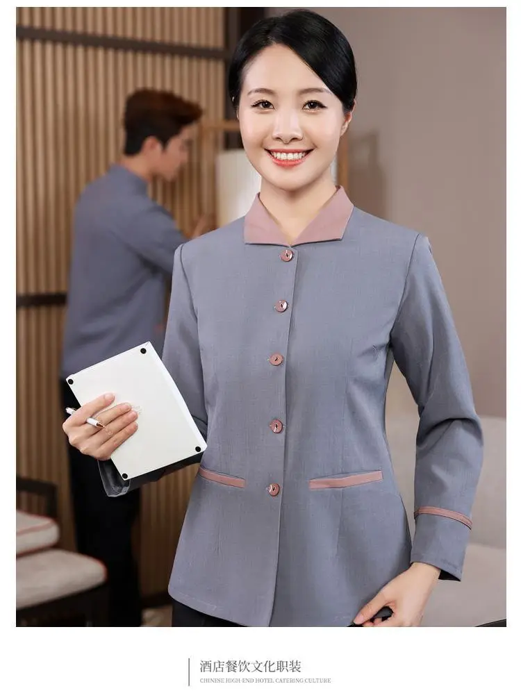 Women's Short Sleeve Hotel Club Cleaner Short Sleeve Summer Shirt — feature 17