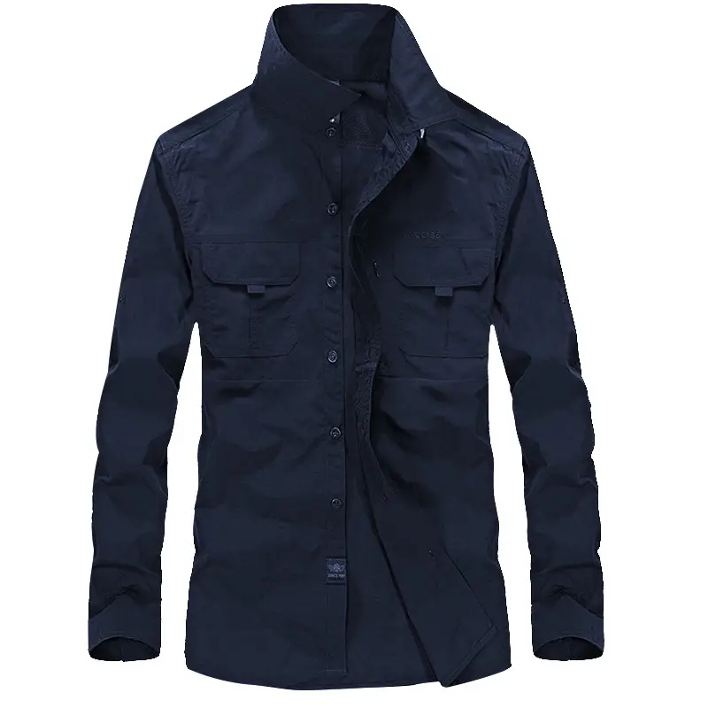 Men's Outdoor Short Sleeve Shirt Olive Green Quick Dry Waterproof - Image 10