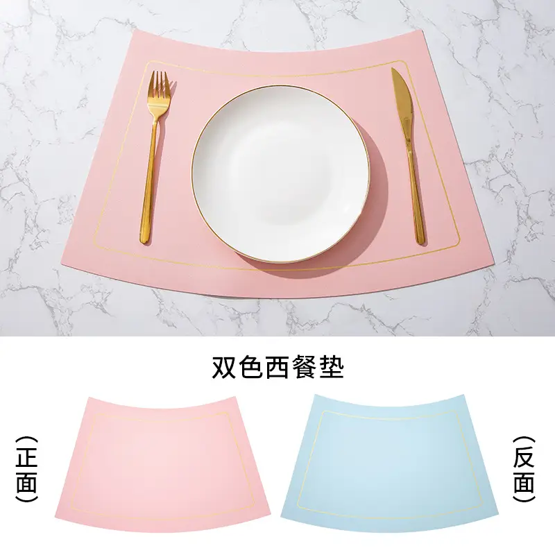 Nordic Contrast PU Table Mat with Gold Fork & Knife - Image 10