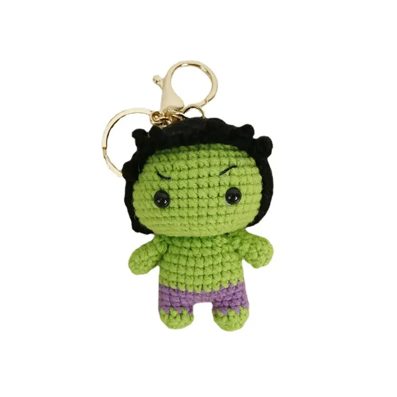 Hero Series Cartoon Handmade Wool Crochet Doll Pendant