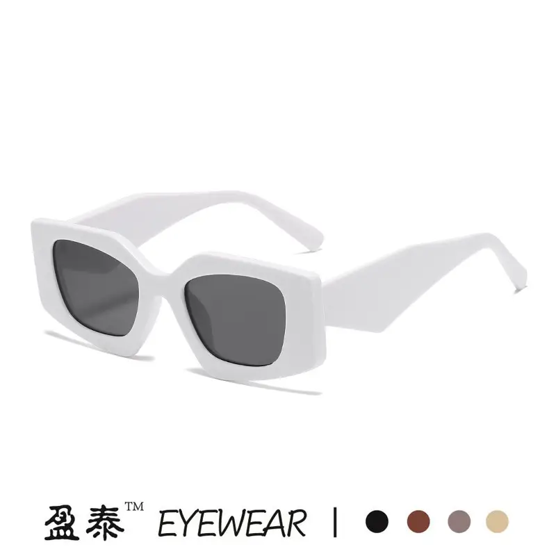 European American Retro Polygon Sunglasses Women's Fashion Trend Street Photographic Internet Celebrity Sunshade Glasses Personalized Decorative Sunglasses - Image 8