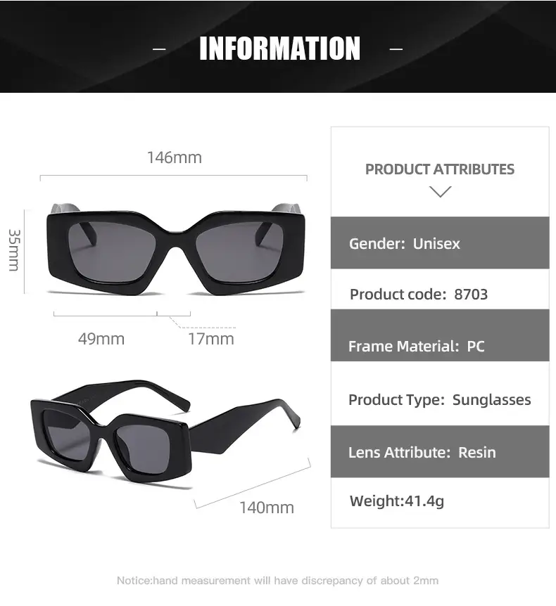 European American Retro Polygon Sunglasses Women's Fashion Trend Street Photographic Internet Celebrity Sunshade Glasses Personalized Decorative Sunglasses — feature 12