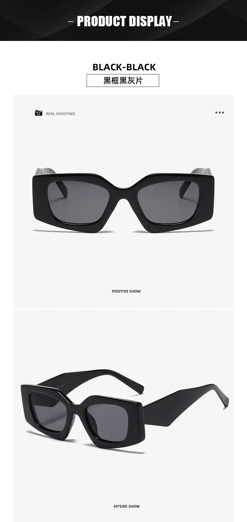 European American Retro Polygon Sunglasses Women's Fashion Trend Street Photographic Internet Celebrity Sunshade Glasses Personalized Decorative Sunglasses — feature 14