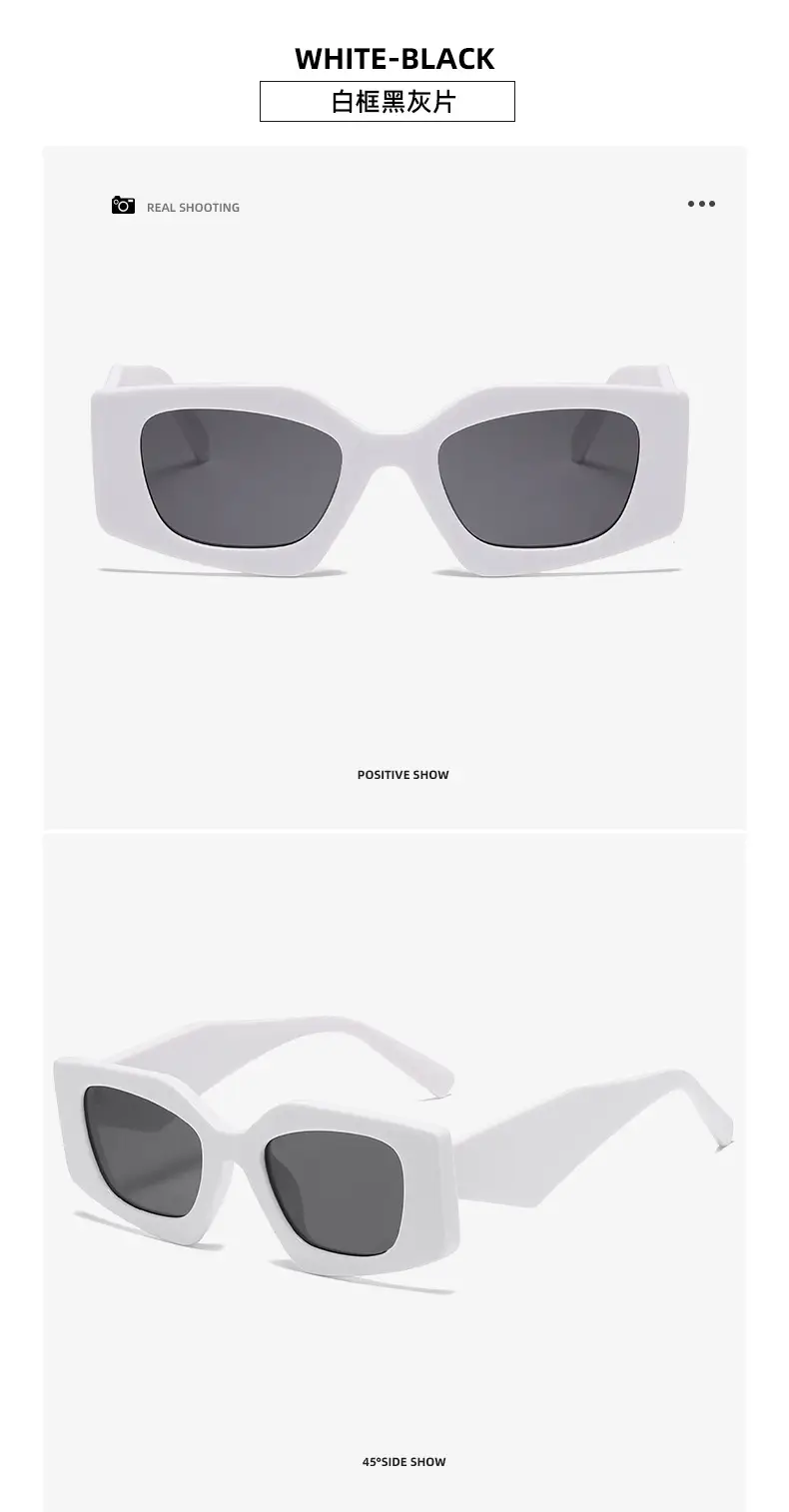 European American Retro Polygon Sunglasses Women's Fashion Trend Street Photographic Internet Celebrity Sunshade Glasses Personalized Decorative Sunglasses — feature 16