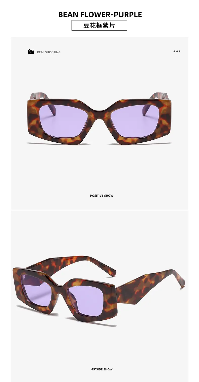 European American Retro Polygon Sunglasses Women's Fashion Trend Street Photographic Internet Celebrity Sunshade Glasses Personalized Decorative Sunglasses — feature 18