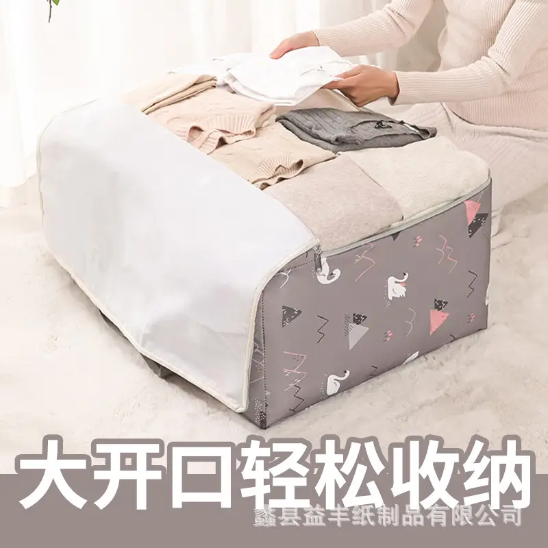 Oxford Cloth Moving Bag Blue White Pattern Large Capacity - Image 5