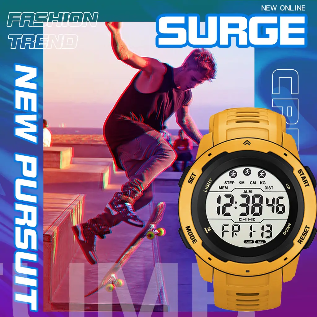 Men's Multifunctional Waterproof Sports Watch with Large Screen - Image 9
