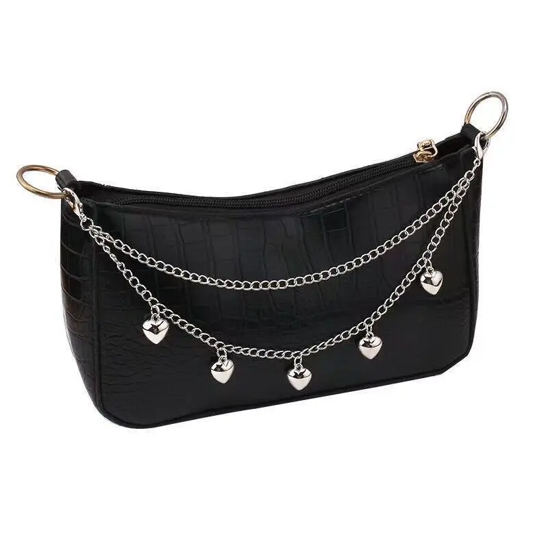 White Butterfly Chain Handbag with Blue Beads — feature 15