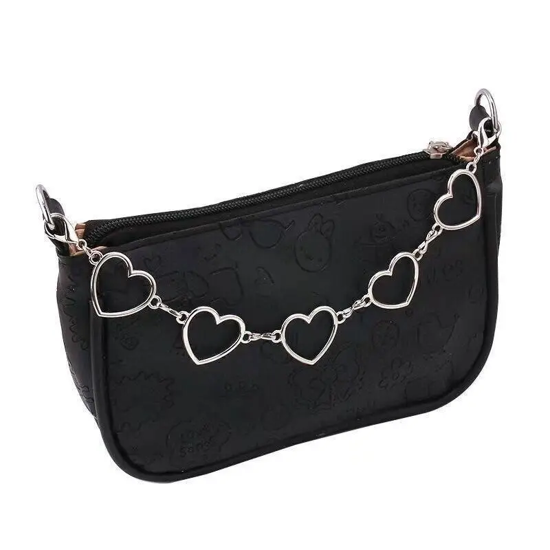 White Butterfly Chain Handbag with Blue Beads