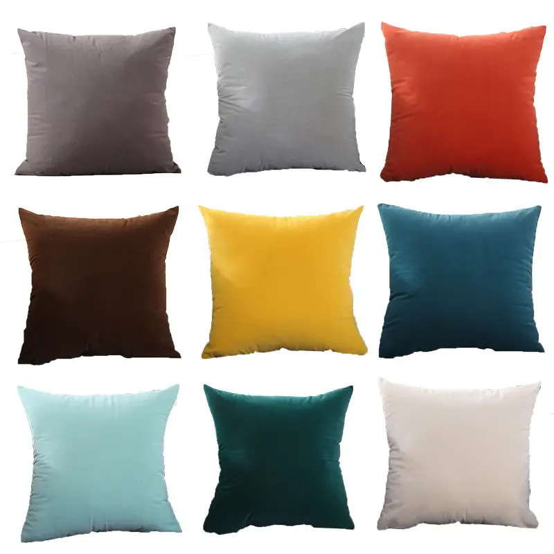 Nordic Velvet Pillowcase Brown Living Room Sofa Cushion - Image 14