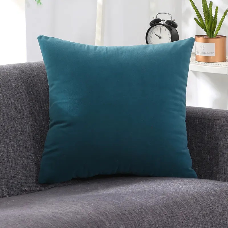 Nordic Velvet Pillowcase Brown Living Room Sofa Cushion - Image 3