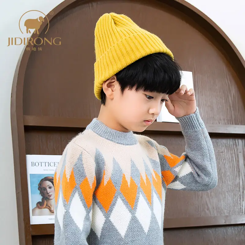 Winter Warm Knitted Beanie for Kids Girls Black - Image 8