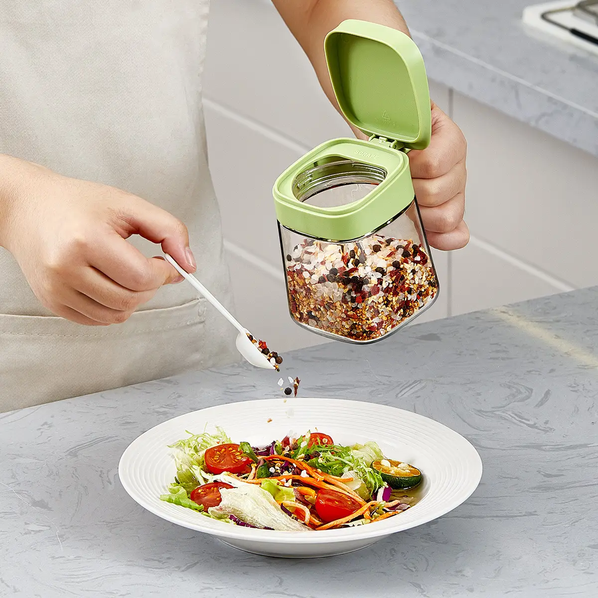 Glass Seasoning Box Set for Kitchen Storage - Image 7