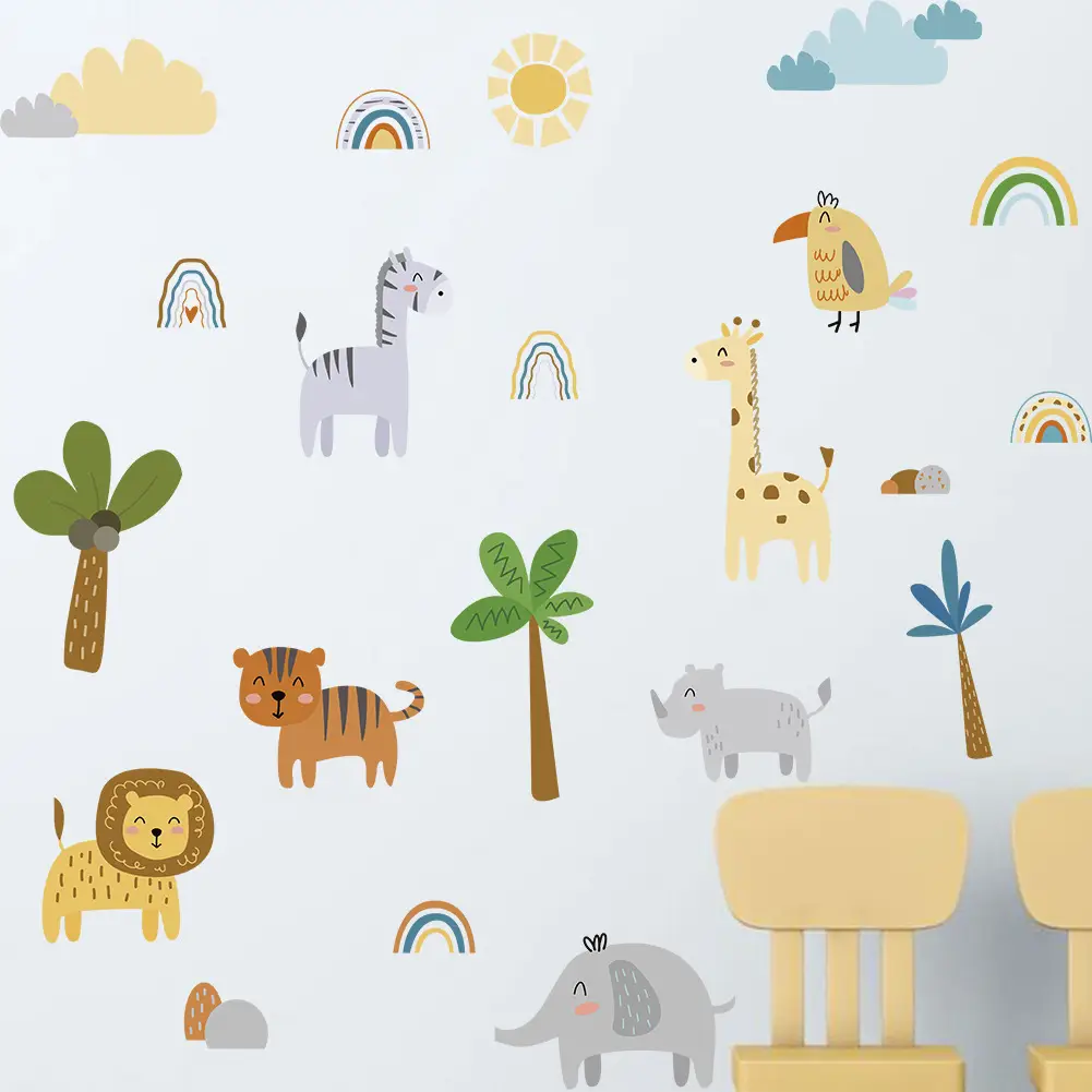Jungle Animal Wall Stickers for Kids Room Decor — feature 8