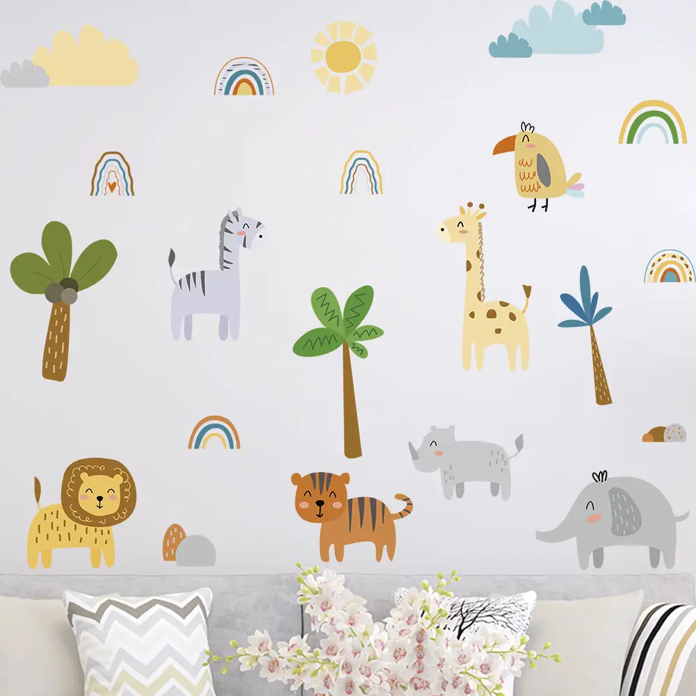 Jungle Animal Wall Stickers for Kids Room Decor — feature 7