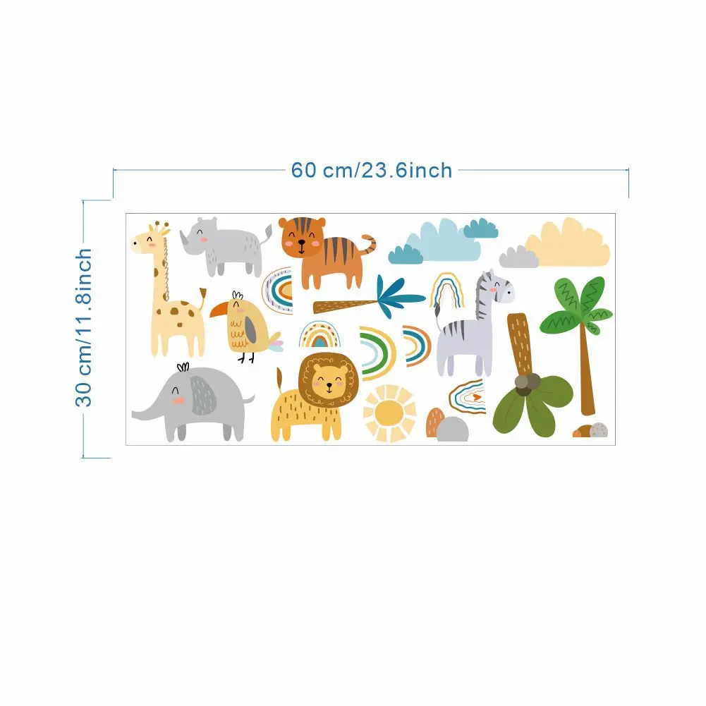 Jungle Animal Wall Stickers for Kids Room Decor — feature 3