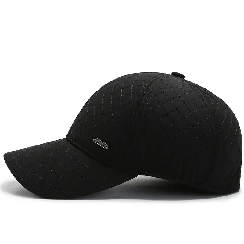 Black Korean Style Baseball Cap for Men