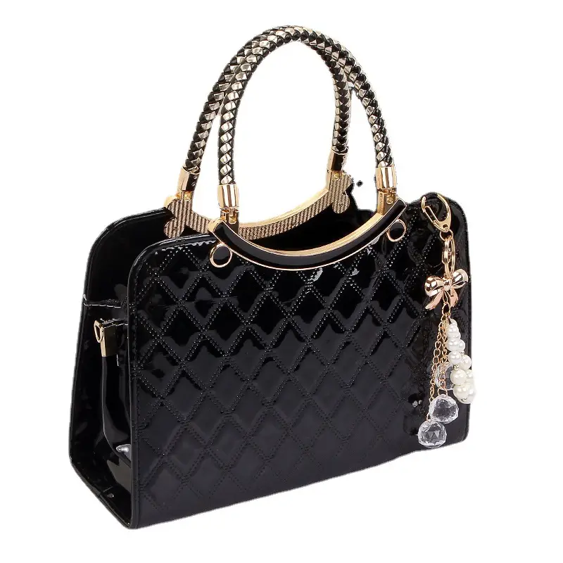 White Women's Crossbody Bag with Pearl Tassel