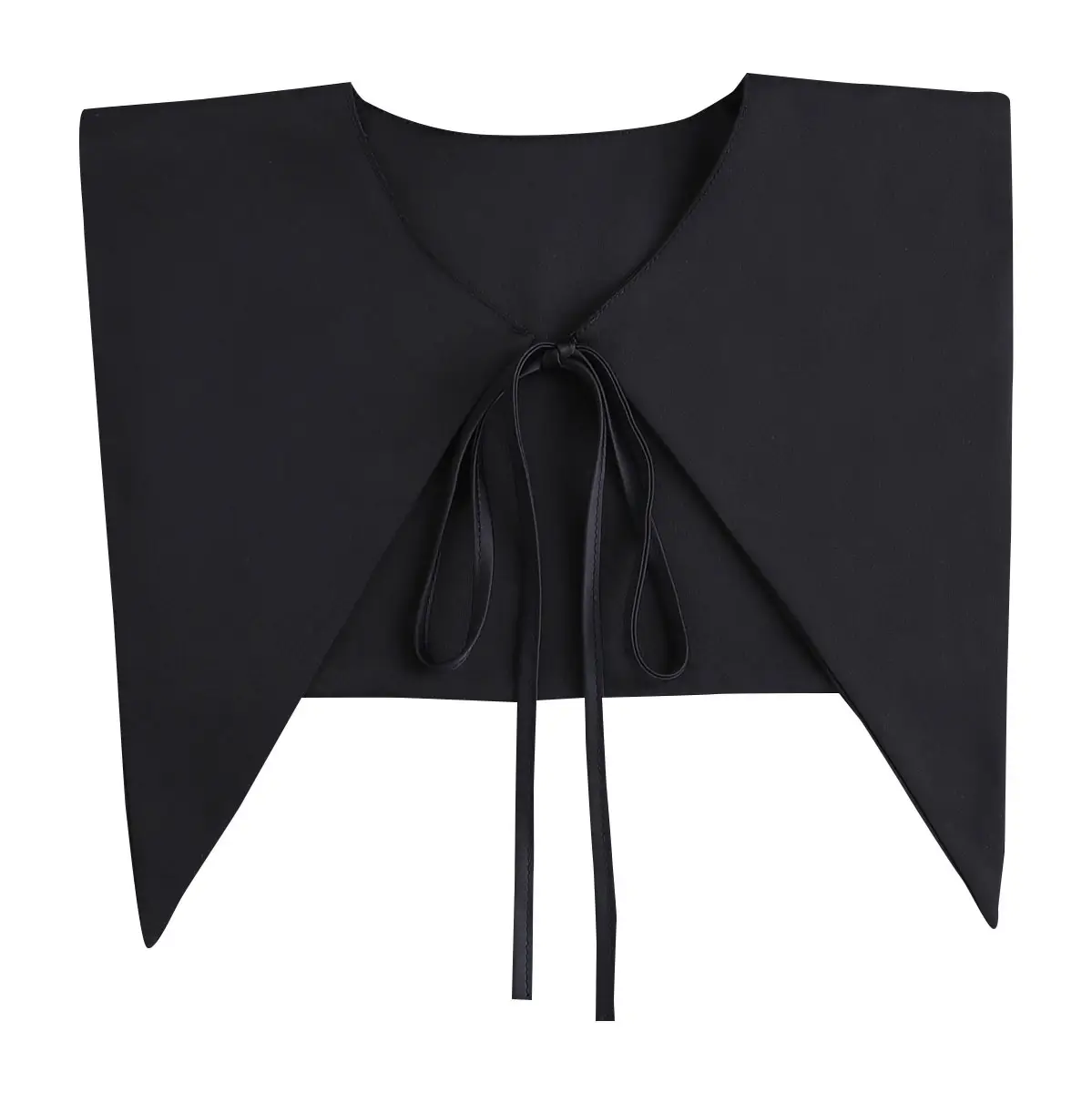 Navy False Collar Shawl Top for Women Large - Image 7