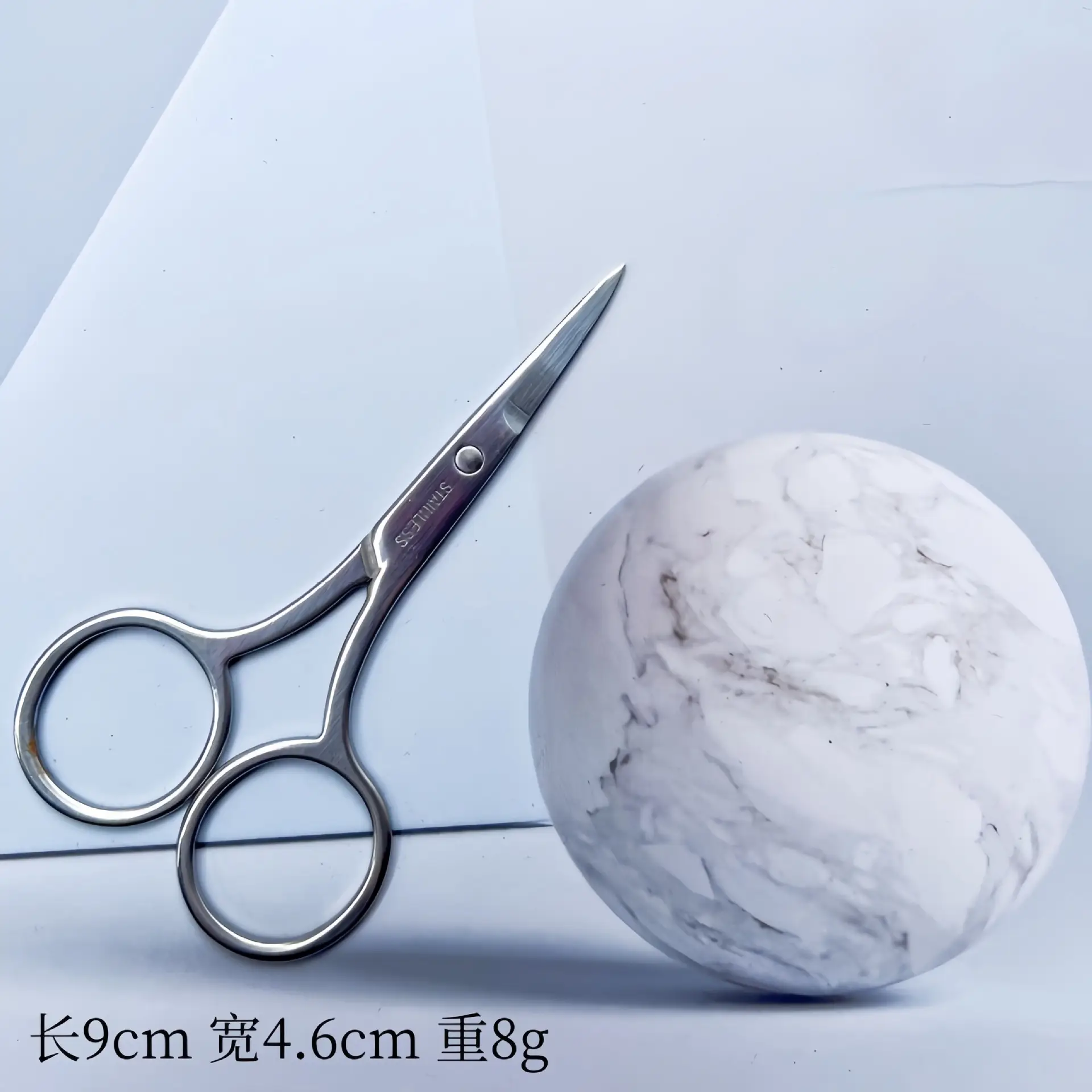 Stainless Steel Eyebrow Trimming Scissors with Round Nose Hair Scissors - Image 13