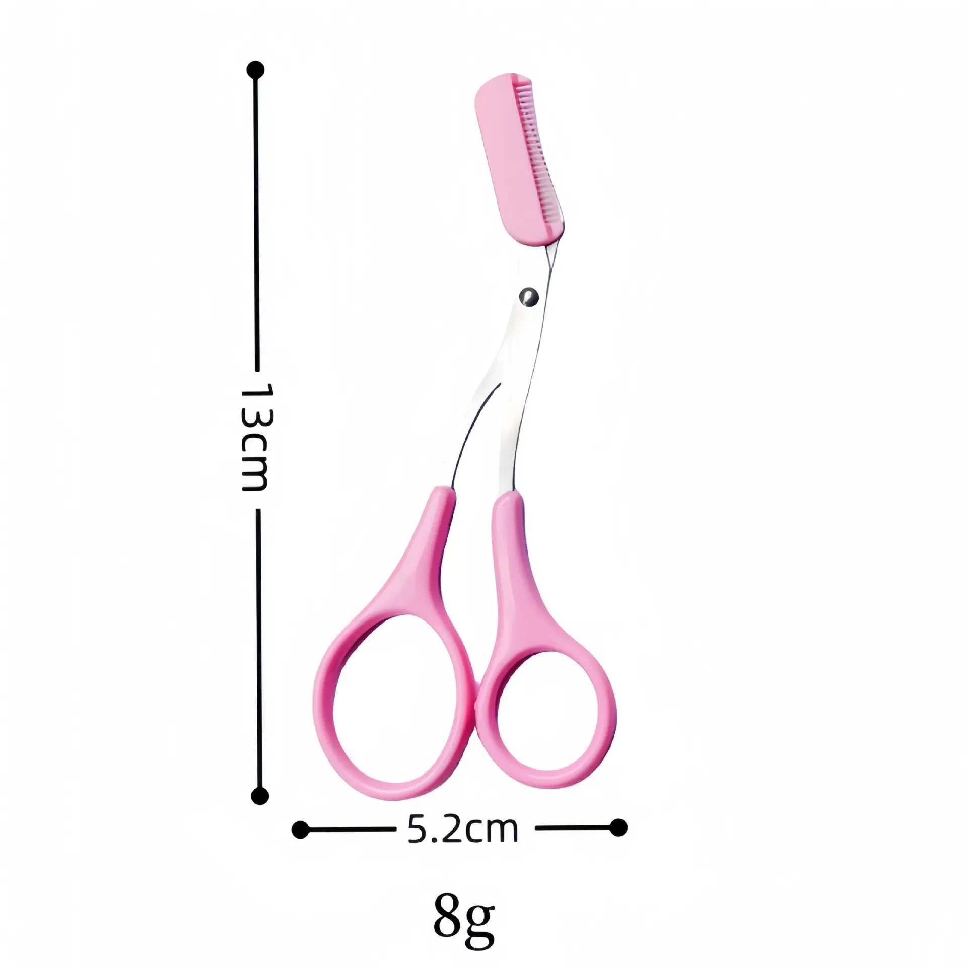 Stainless Steel Eyebrow Trimming Scissors with Round Nose Hair Scissors - Image 17