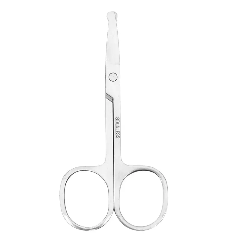 Stainless Steel Eyebrow Trimming Scissors with Round Nose Hair Scissors - Image 2