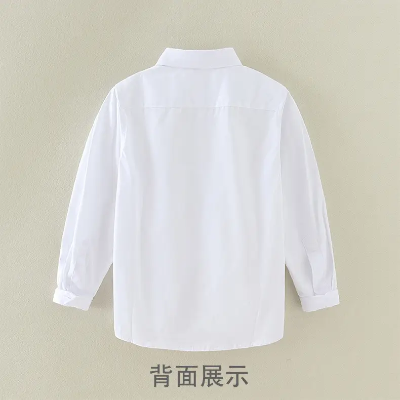 Boys White Short Sleeve Shirt for Spring Autumn - Image 6