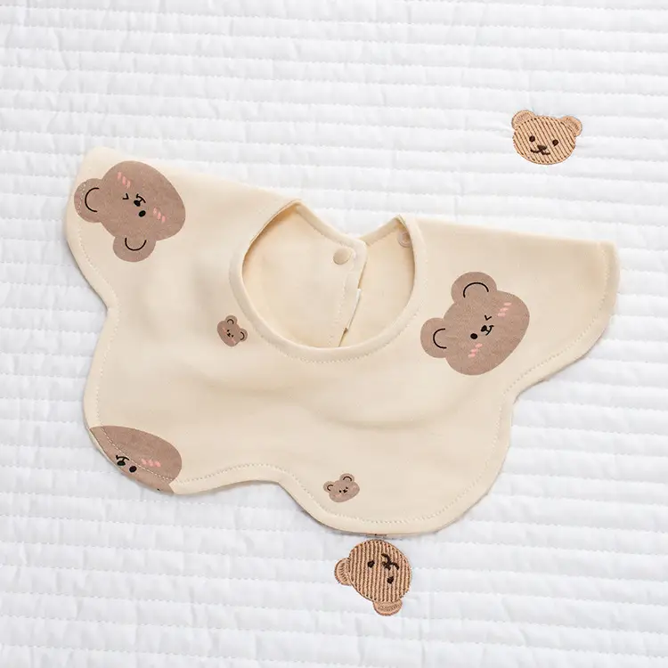 Baby Pure Cotton Bear Scarf Towel Set - Image 2