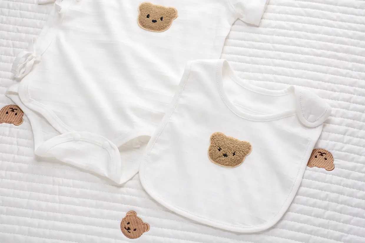 Baby Pure Cotton Bear Scarf Towel Set - Image 20