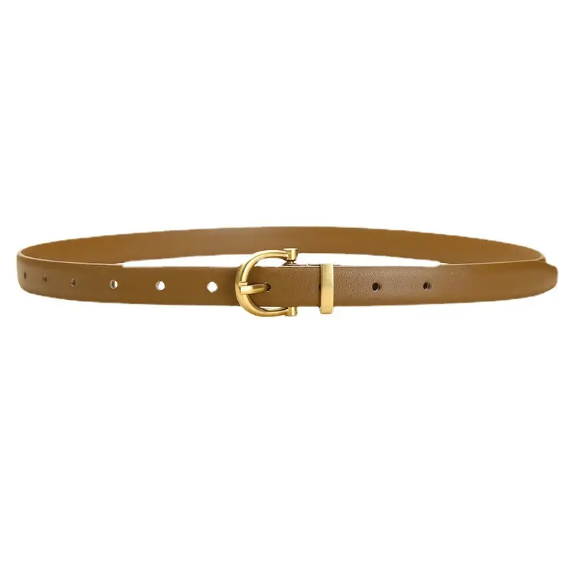 Women Genuine Leather Belt Autumn Style White Brown - Image 8