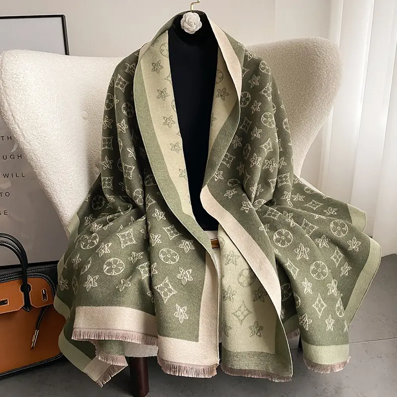 Double-sided Cashmere Scarf Women Autumn Winter Warm - Image 8