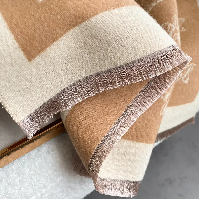 Double-sided Cashmere Scarf Women Autumn Winter Warm - Image 9