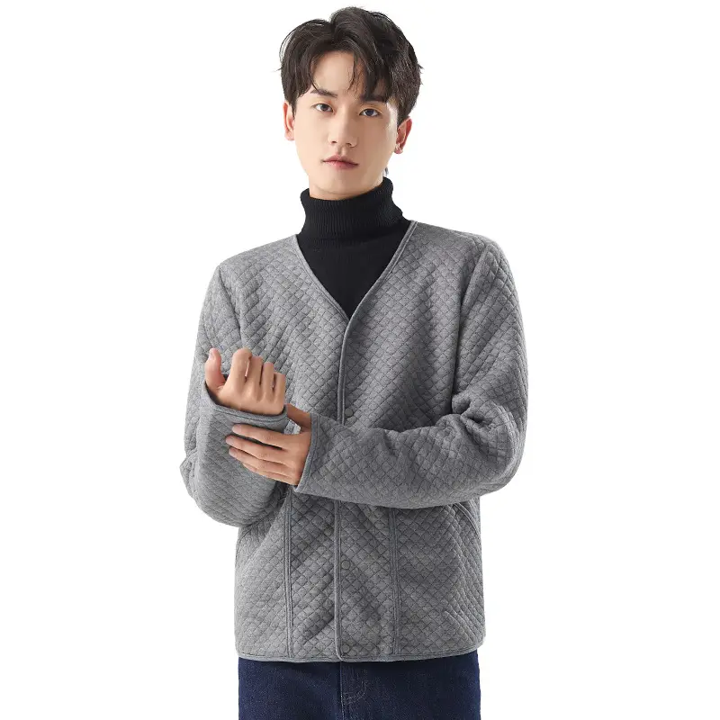 Men's Black Knitted V-Neck Long Sleeve Top - Image 5