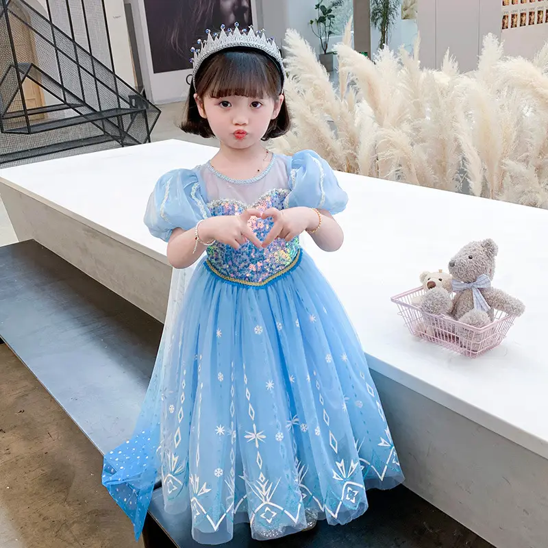 2025 Spring Mesh Hooded Cloak for Girls Blue — feature 5