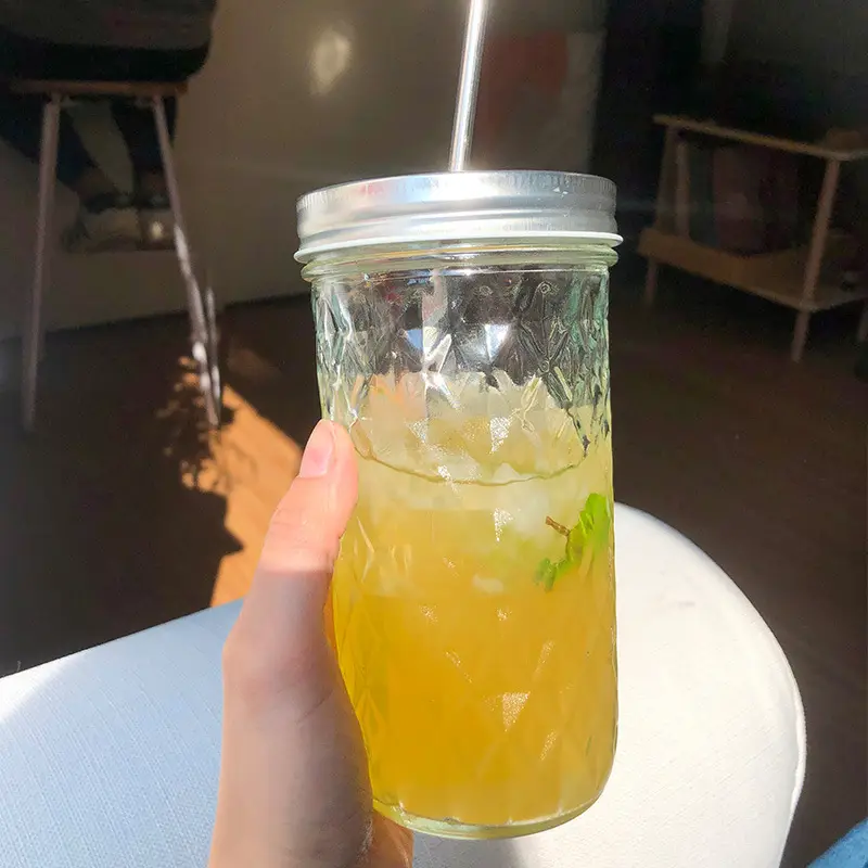 Glass Mason Cup Cold Brew with Straw & Lid - Image 7