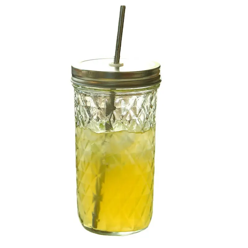 Glass Mason Cup Cold Brew with Straw & Lid - Image 9