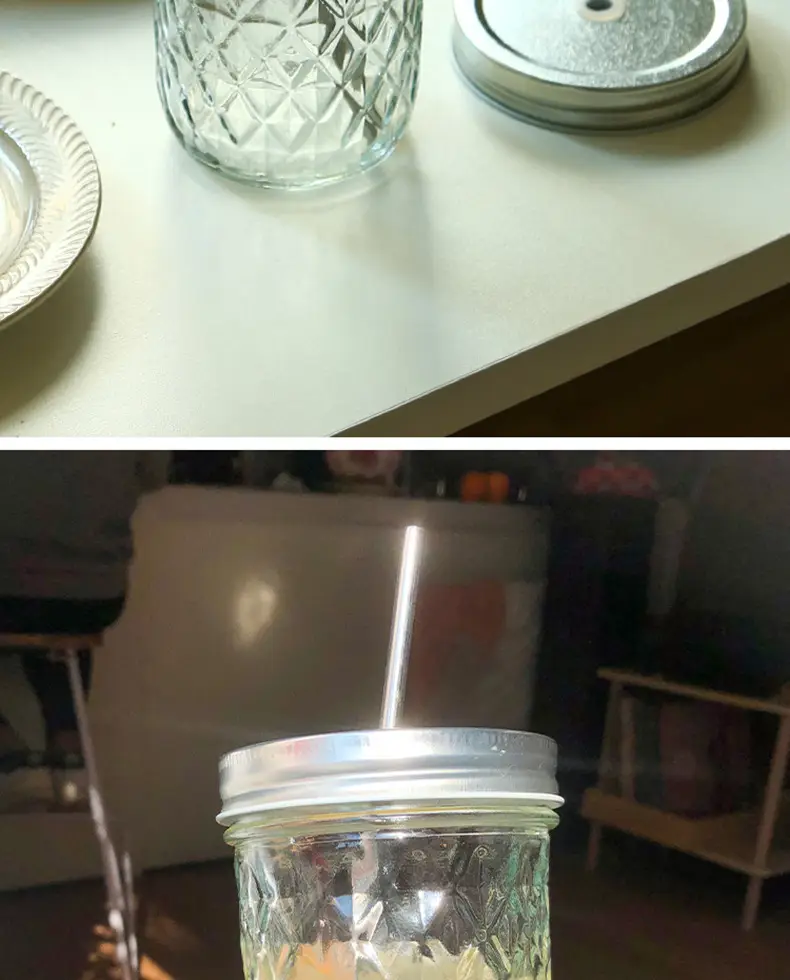 Glass Mason Cup Cold Brew with Straw & Lid — feature 9