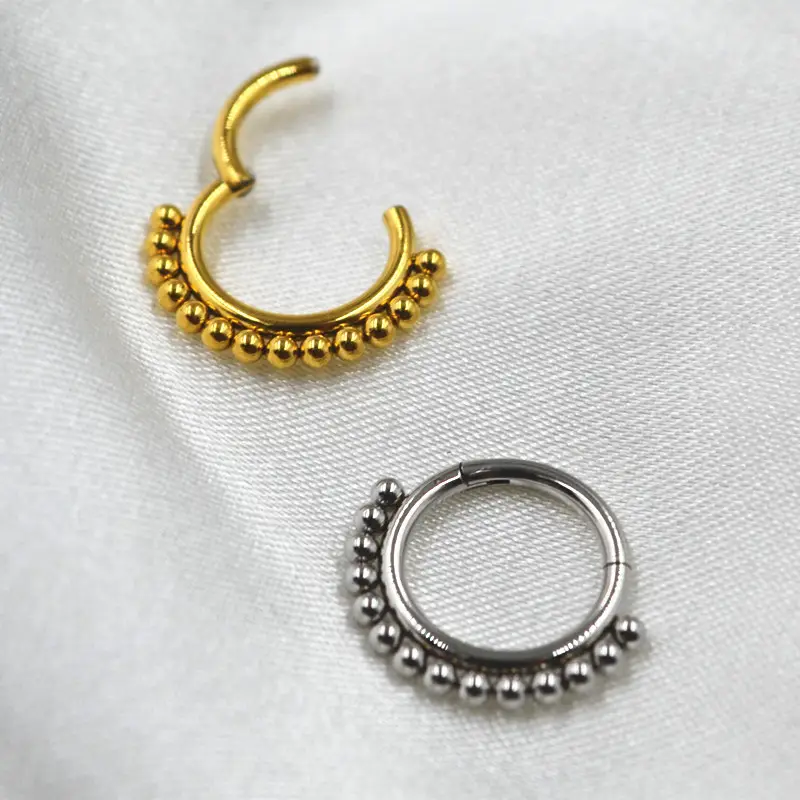 European & American Solder Ball Nose Rings for Piercing - Image 2