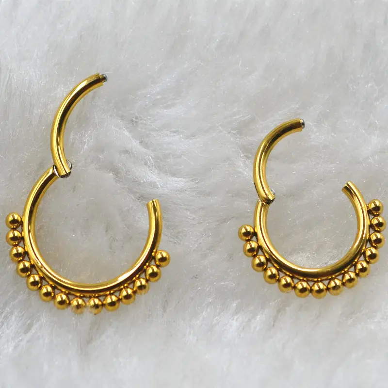 European & American Solder Ball Nose Rings for Piercing - Image 4