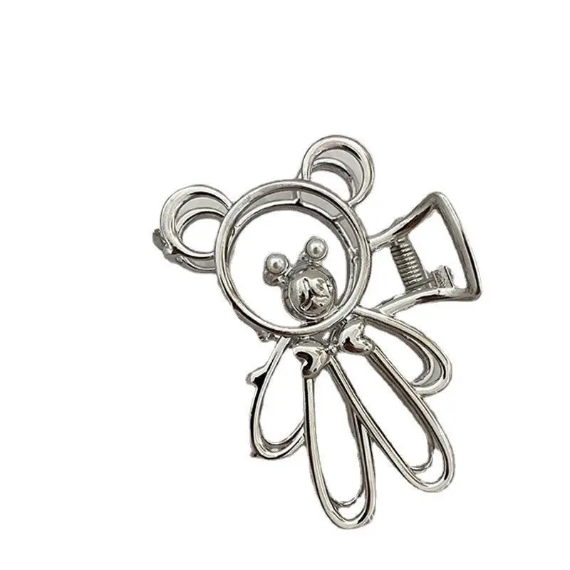 Gold Metal Korean Ins Bear Hairpin for Women