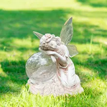 Resin Flower House Solar LED Light for Lawn Decor — feature 2
