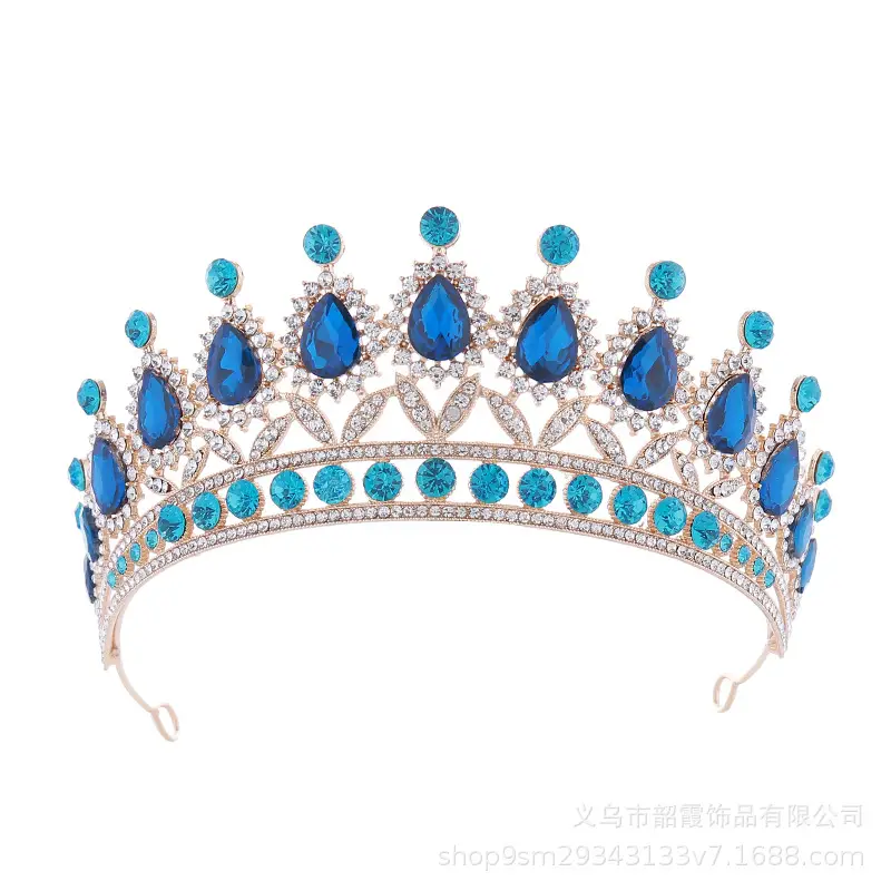 Purple Gemstone Queen's Crown for Bride & Party Wear - Image 12