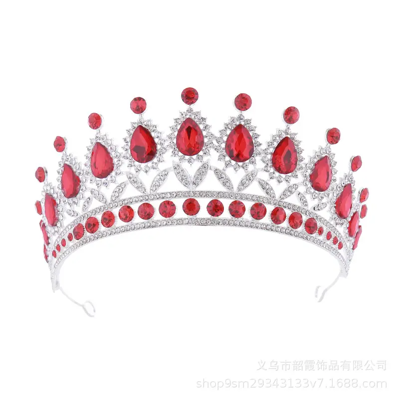 Purple Gemstone Queen's Crown for Bride & Party Wear - Image 13