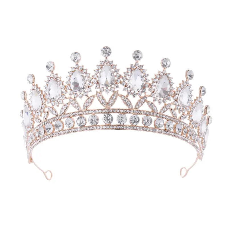 Purple Gemstone Queen's Crown for Bride & Party Wear - Image 11
