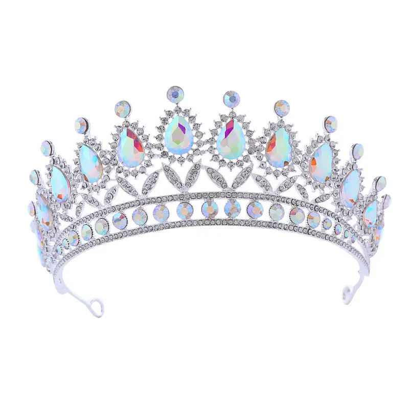 Purple Gemstone Queen's Crown for Bride & Party Wear - Image 4
